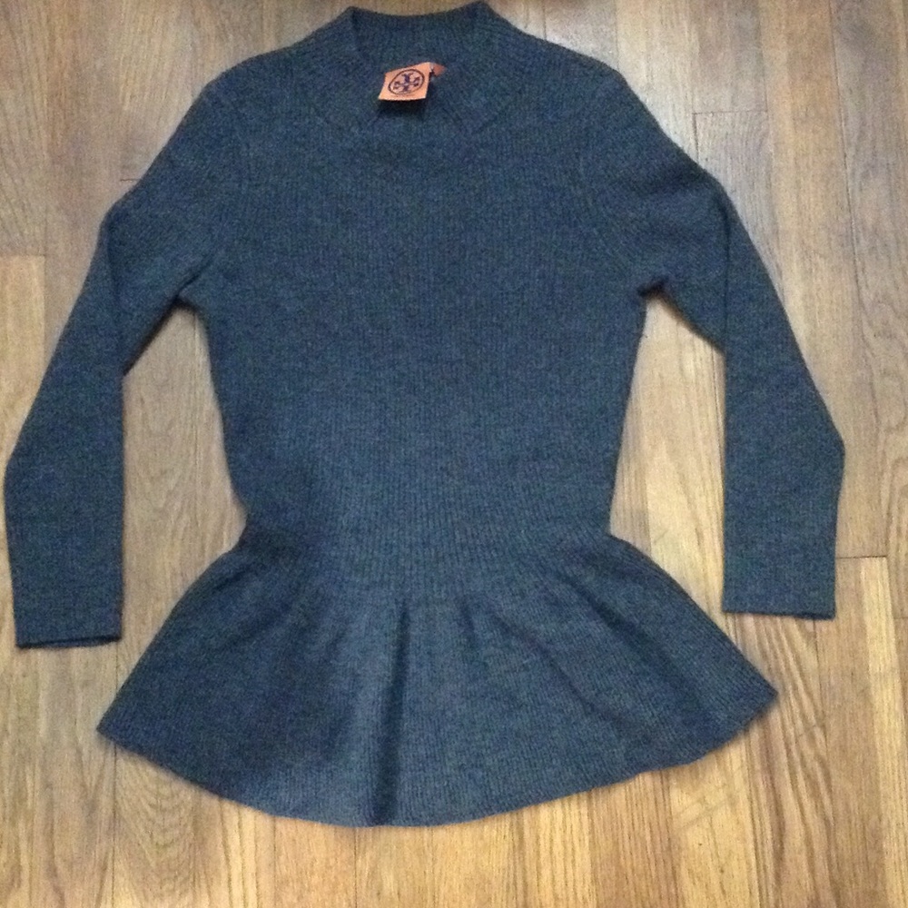 Tory Burch wool peplum sweater